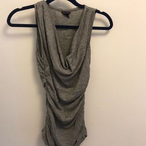 Sleeveless rouched drapey Club Monaco top